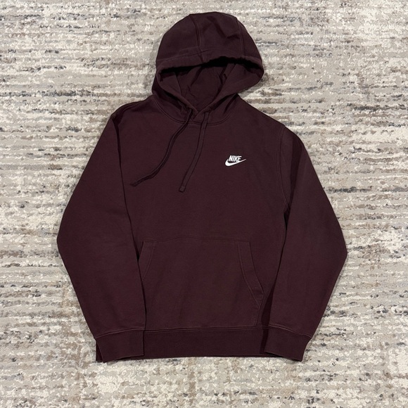 Nike Sweaters - Nike burgundy hoodie